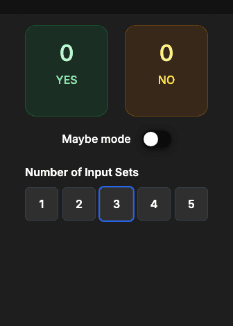 Default Yes or No Mode