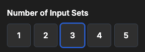 Set Number of Input Sets
