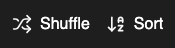 Shuffle and sort controls from the picker wheel